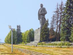 Памятник Ленину в Дубне. Август 2014 г. Фото: Анатолий Максимов.